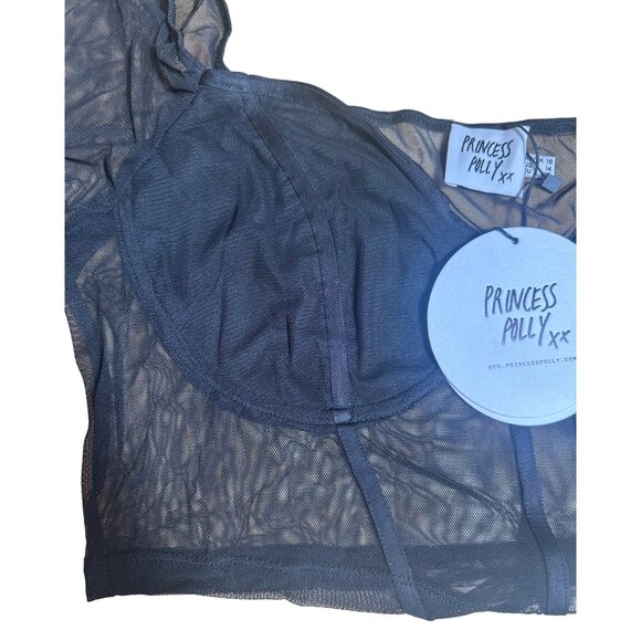 Princess Polly Maranta Long Sleeve Top Black Curve Size 14 - Picture 8 of 8